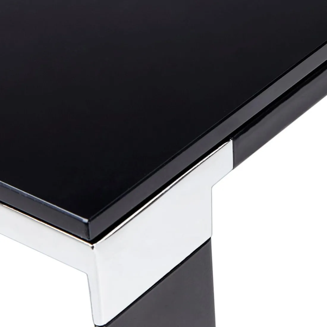 Bureau de direction droit design 'XLINE' en verre noir