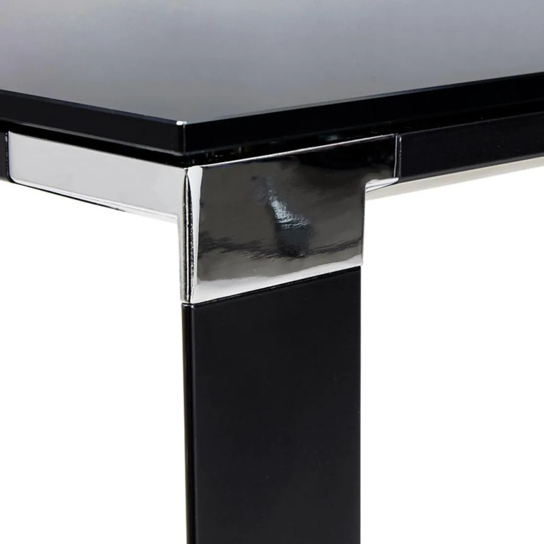 Bureau de direction droit design 'XLINE' en verre noir