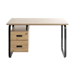 Bureau deux tiroirs integrés modulable