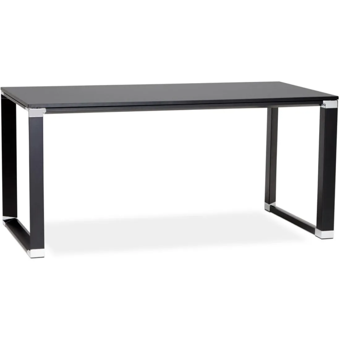 Bureau droit design 'XLINE' en bois noir