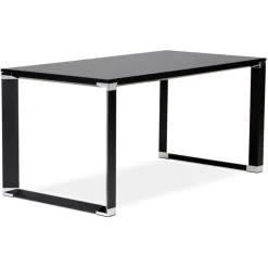 Bureau droit design 'XLINE' en bois noir