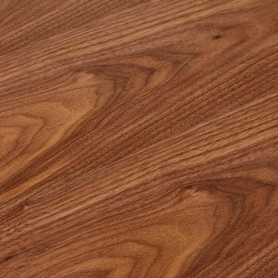 Bureau droit design 'XLINE' en bois finition Noyer et métal noir