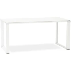 Bureau droit design 'XLINE' en verre blanc