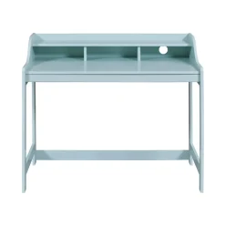 Bureau droit en Bois Massif Vert Sauge