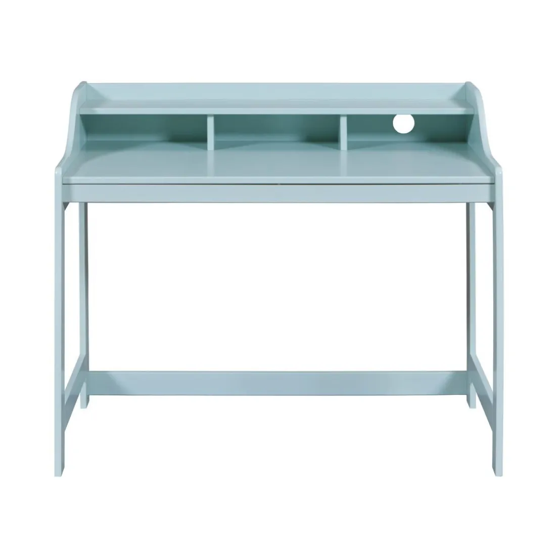 Bureau droit en Bois Massif Vert Sauge