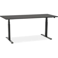 Bureau ergonomique électrique 'TRONIK' noir