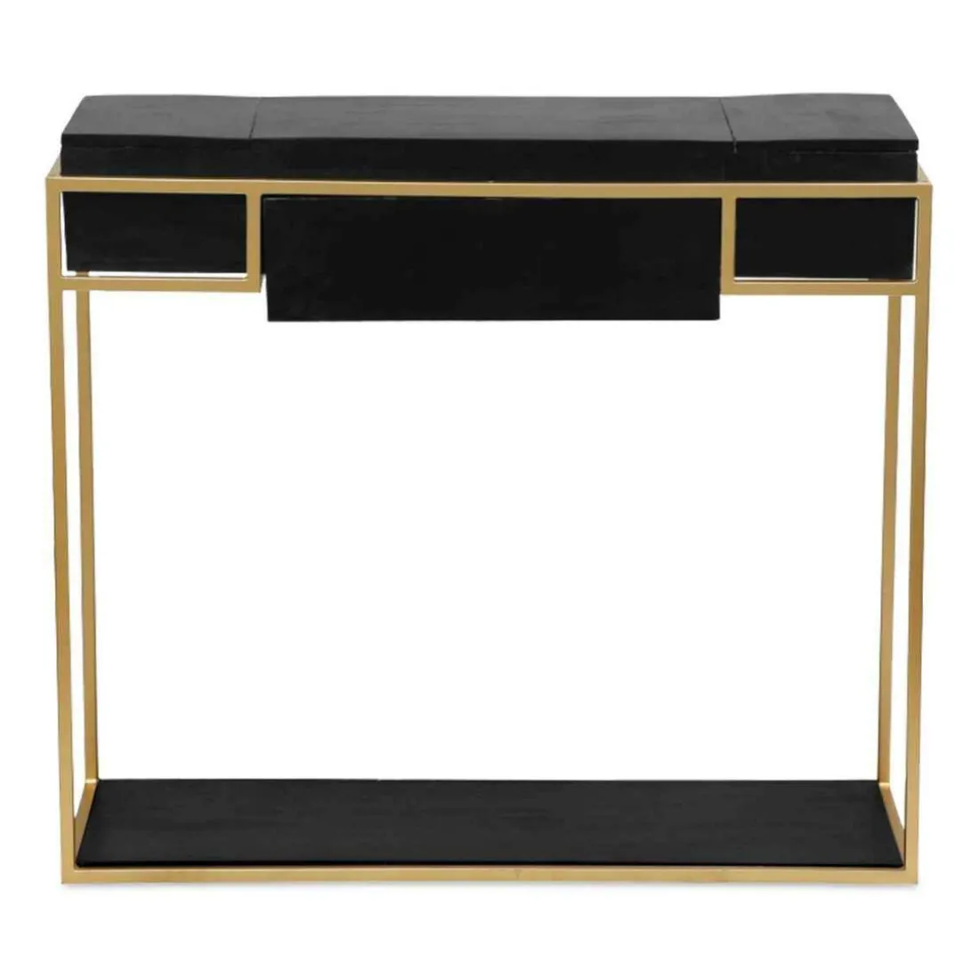 Bureau KORMA Marron Noir Et Métal Doré