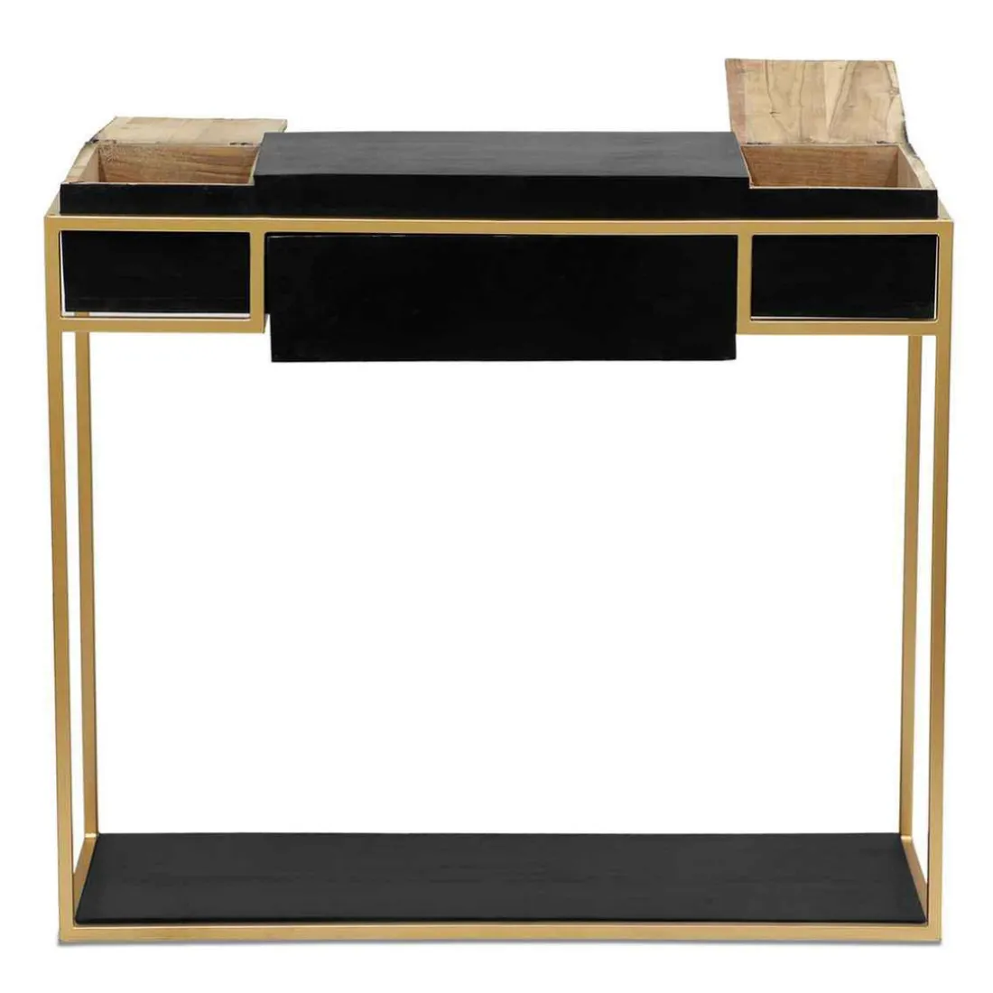 Bureau KORMA Marron Noir Et Métal Doré