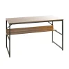 bureau métal laqué noir et chêne