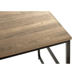 bureau métal laqué noir et chêne
