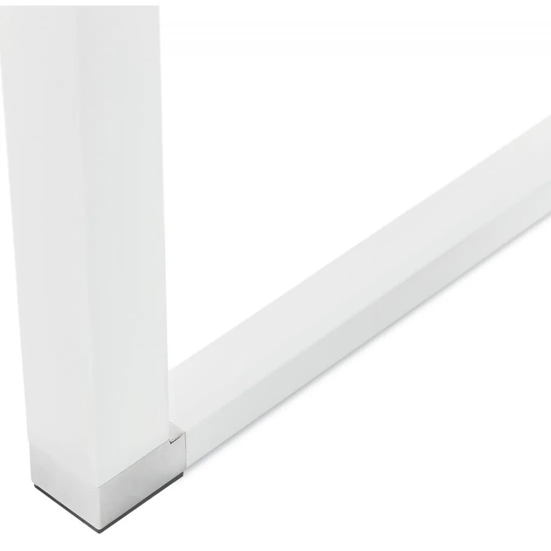 Bureau Piétement en Métal Blanc CESARO Beige
