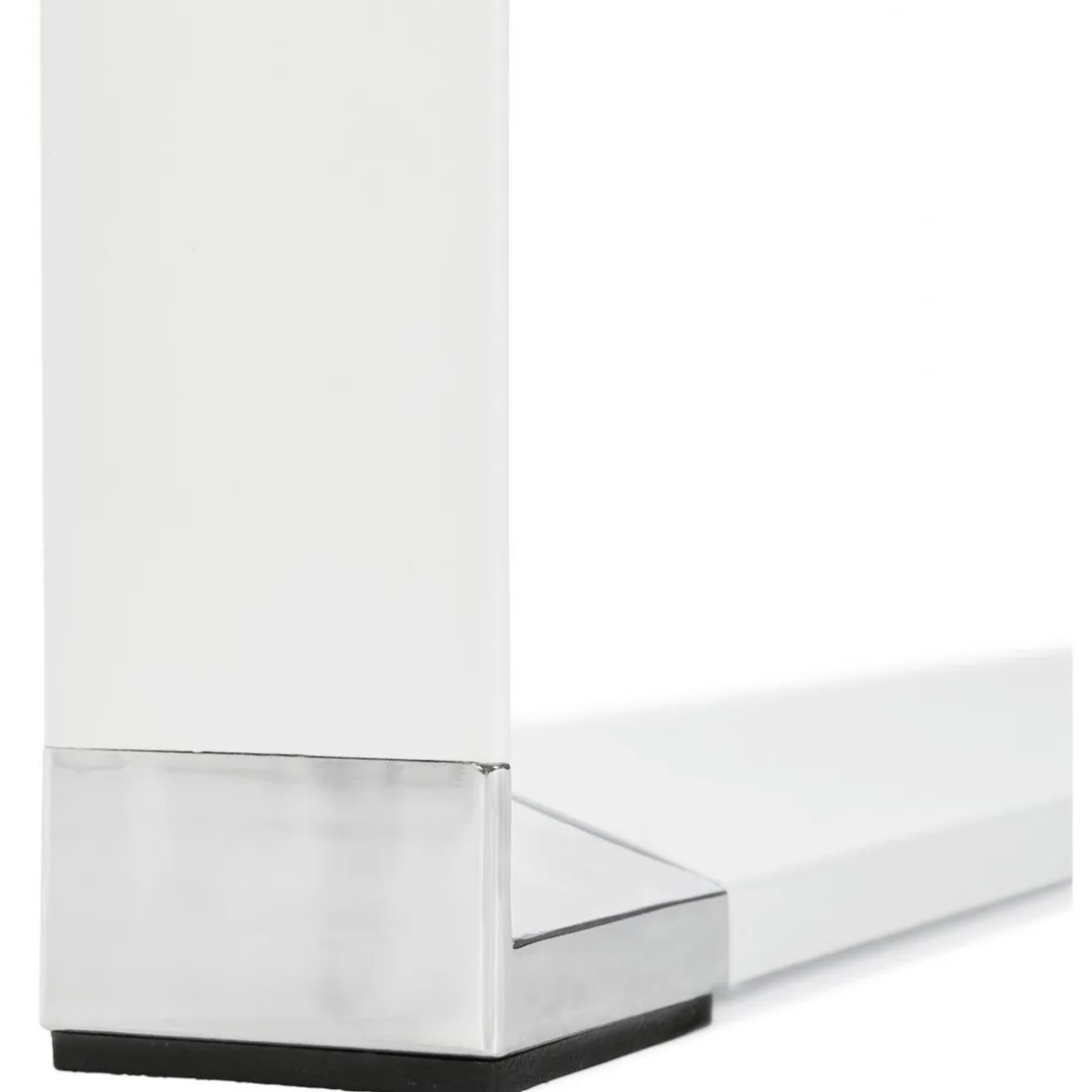 Bureau Piétement en Métal Blanc CESARO Beige