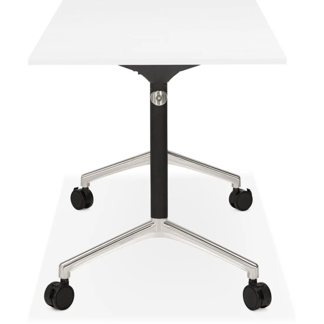 Bureau pliable 'FLEXO' blanc sur roulettes