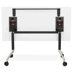 Bureau pliable 'FLEXO' blanc sur roulettes