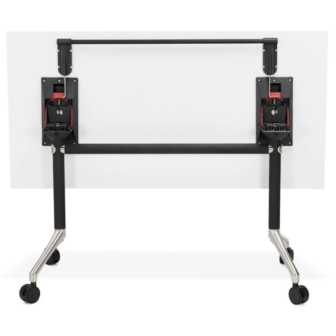 Bureau pliable 'FLEXO' blanc sur roulettes