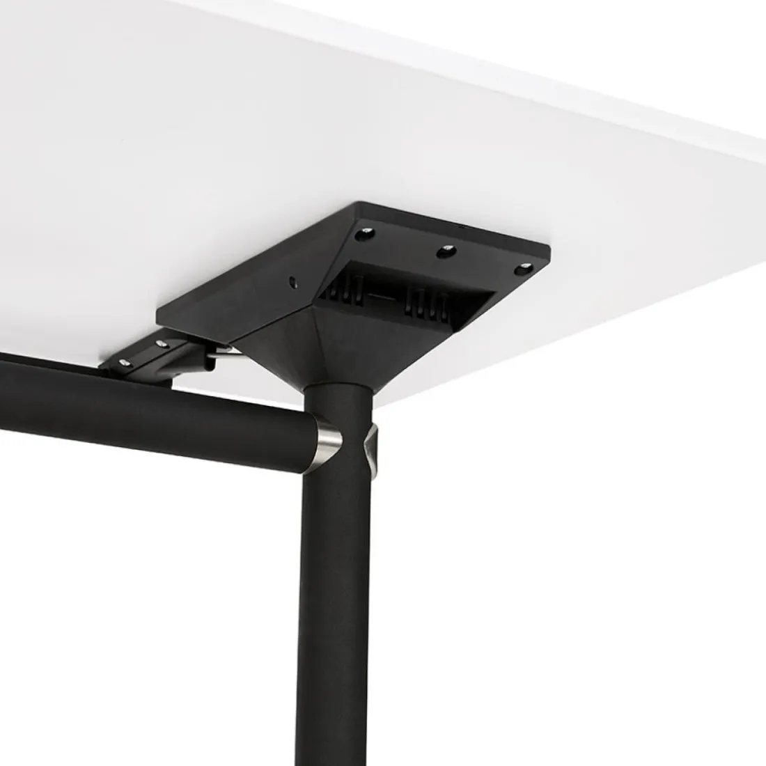 Bureau pliable 'FLEXO' blanc sur roulettes