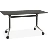 Bureau pliable 'FLEXO' noir sur roulettes