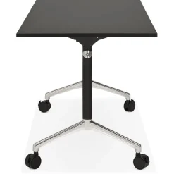 Bureau pliable 'FLEXO' noir sur roulettes