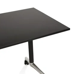 Bureau pliable 'FLEXO' noir sur roulettes