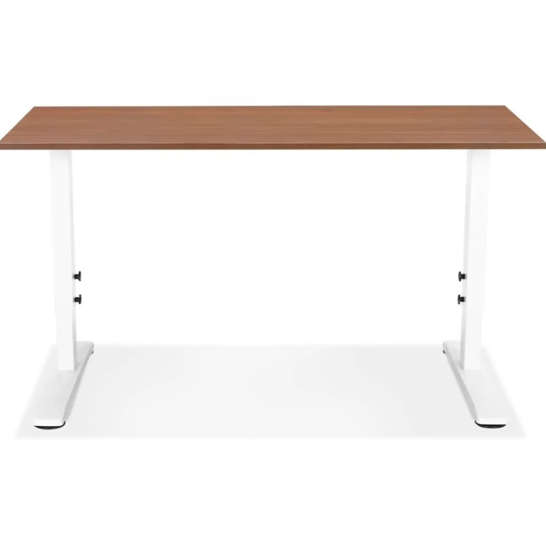 Bureau réglable en hauteur 'OSMOSE' en bois et métal blanc