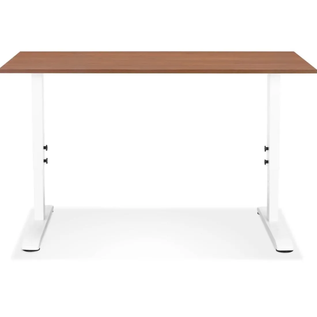 Bureau réglable en hauteur 'OSMOSE' en bois et métal blanc