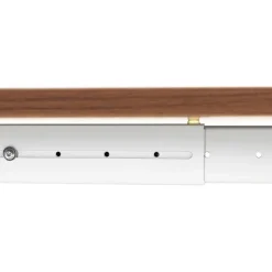 Bureau réglable en hauteur 'OSMOSE' en bois et métal blanc