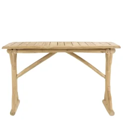 Bureau 120x60cm en branches de Teck naturel WILL Beige