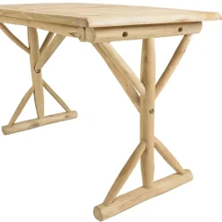 Bureau 120x60cm en branches de Teck naturel WILL Beige