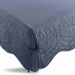 Cache-sommier coton TERTIO® - Bleu Indigo
