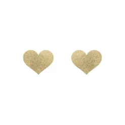 Cache-tétons coeur or