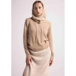 Cagoule unisexe TESSA en cachemire creme