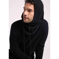 Cagoule unisexe TESSA en cachemire noir