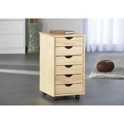 Caisson à roulettes en Bois massif TCHAUM