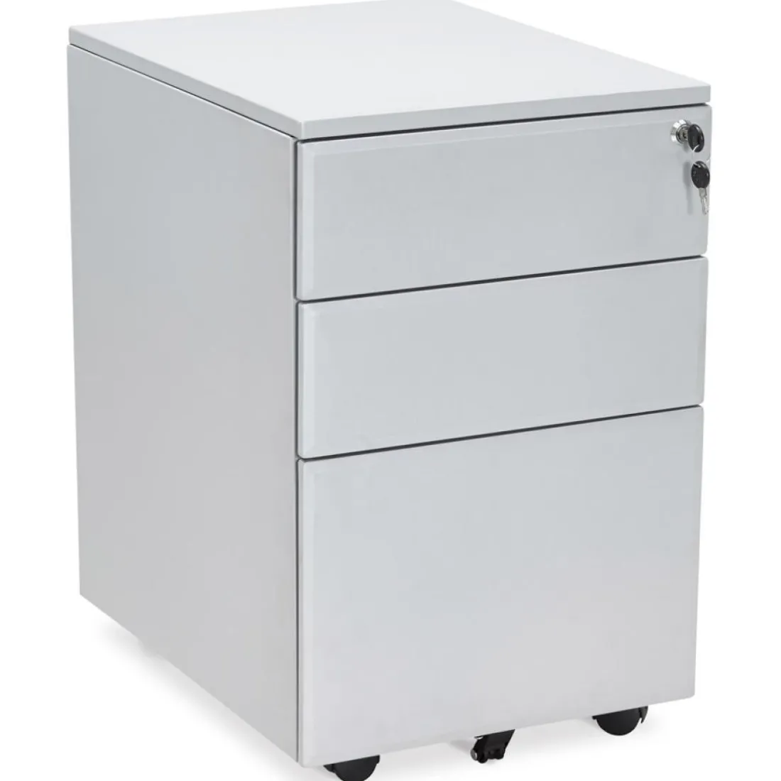 Caisson de rangement 'DALI' gris à tiroirs pour bureau