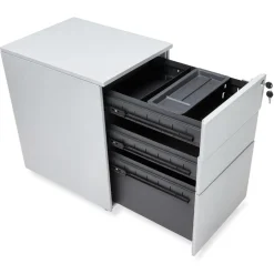 Caisson de rangement 'DALI' gris à tiroirs pour bureau