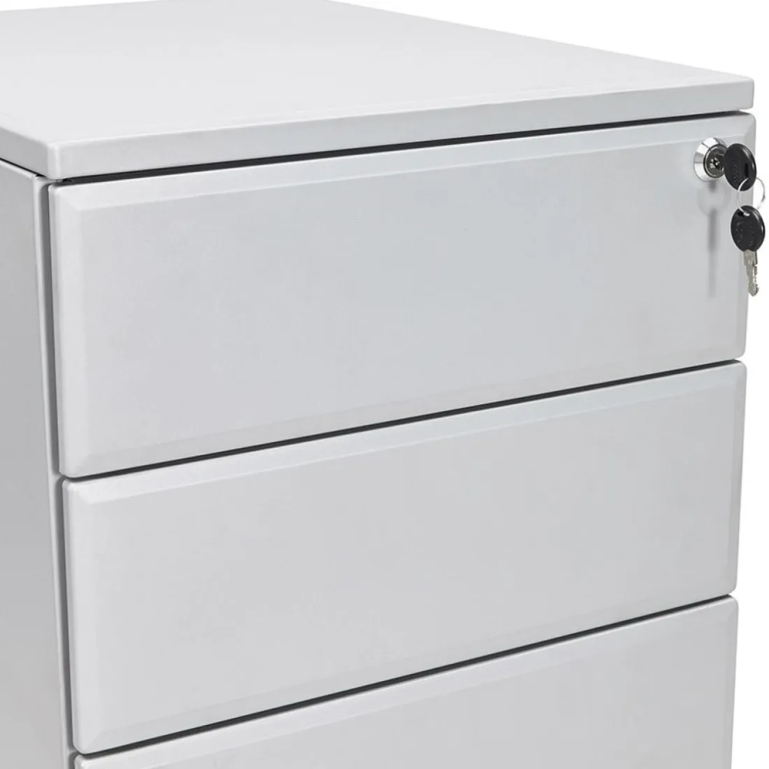 Caisson de rangement 'DALI' gris à tiroirs pour bureau
