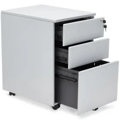 Caisson de rangement 'DALI' gris à tiroirs pour bureau