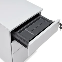 Caisson de rangement 'DALI' gris à tiroirs pour bureau