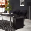 Caisson de rangement 'DALI' noir à tiroirs pour bureau