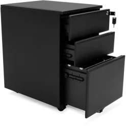 Caisson de rangement 'DALI' noir à tiroirs pour bureau