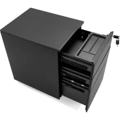 Caisson de rangement 'DALI' noir à tiroirs pour bureau