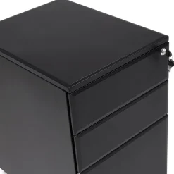 Caisson de rangement 'DALI' noir à tiroirs pour bureau