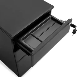 Caisson de rangement 'DALI' noir à tiroirs pour bureau