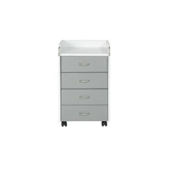 Caisson De Rangement Sur Roulettes Gris Blanc