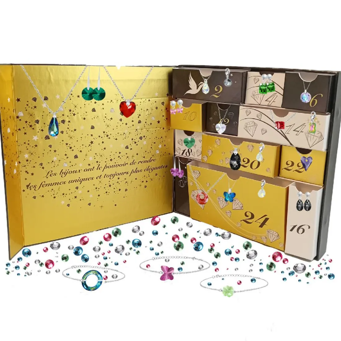 Calendrier de l'avent 12 bijoux - So Charm