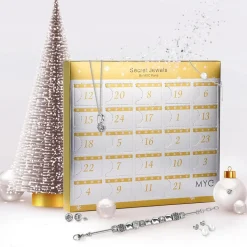 Calendrier De L'avent 24 Bijoux avec Finitions Argentées