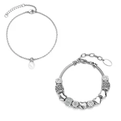 Calendrier De L'avent 24 Bijoux avec Finitions Argentées