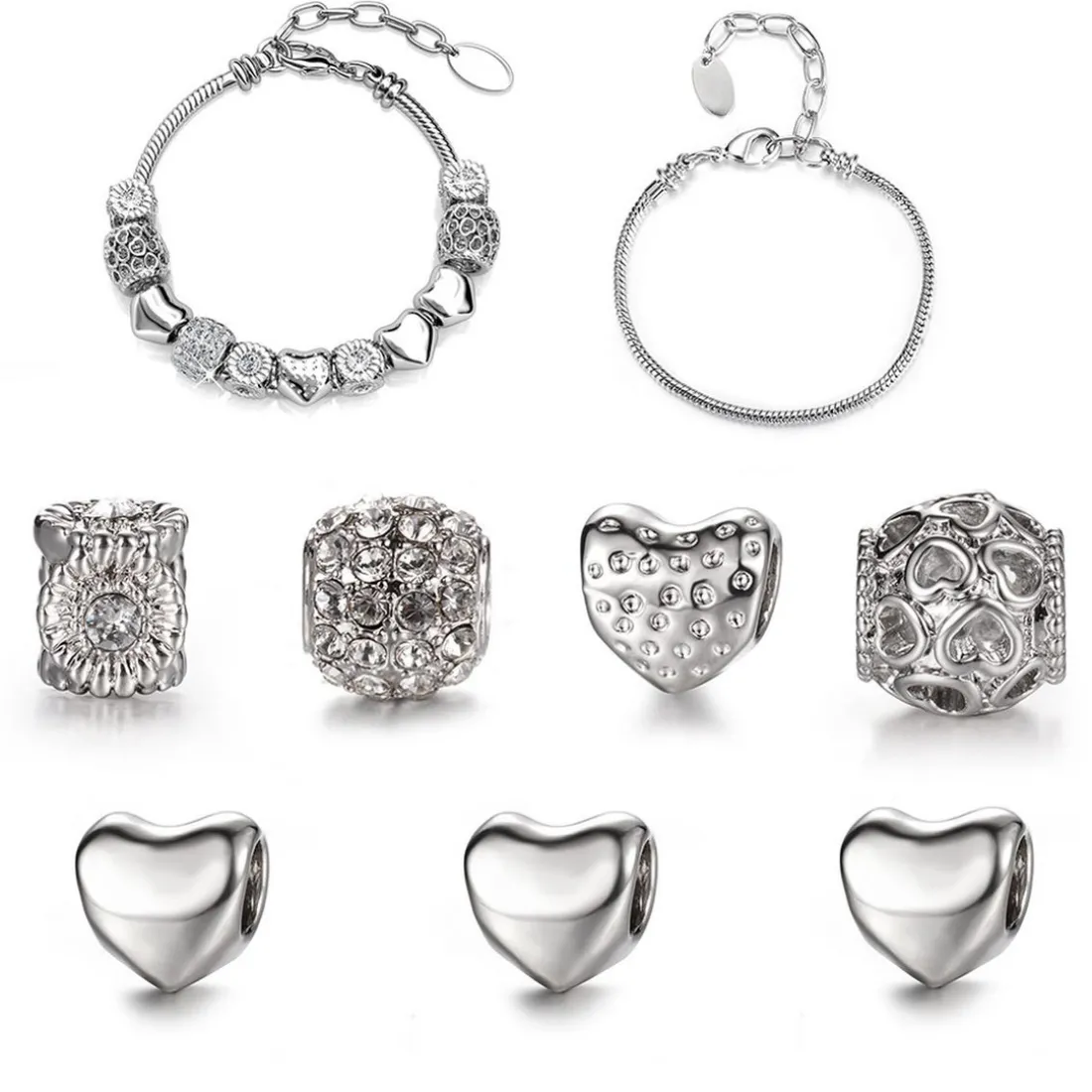 Calendrier De L'avent 24 Bijoux avec Finitions Argentées