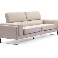 Canapé 3 Places Barth Tissu Beige BATO