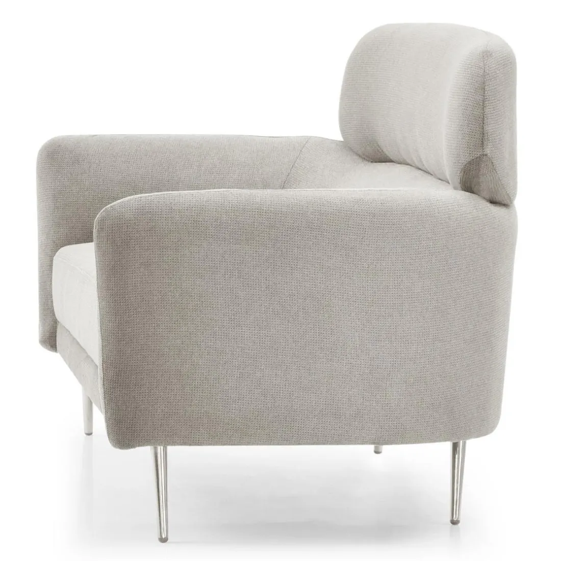 Canapé 2 places moderne avec haut dossier Damigal Tissu doux Beige